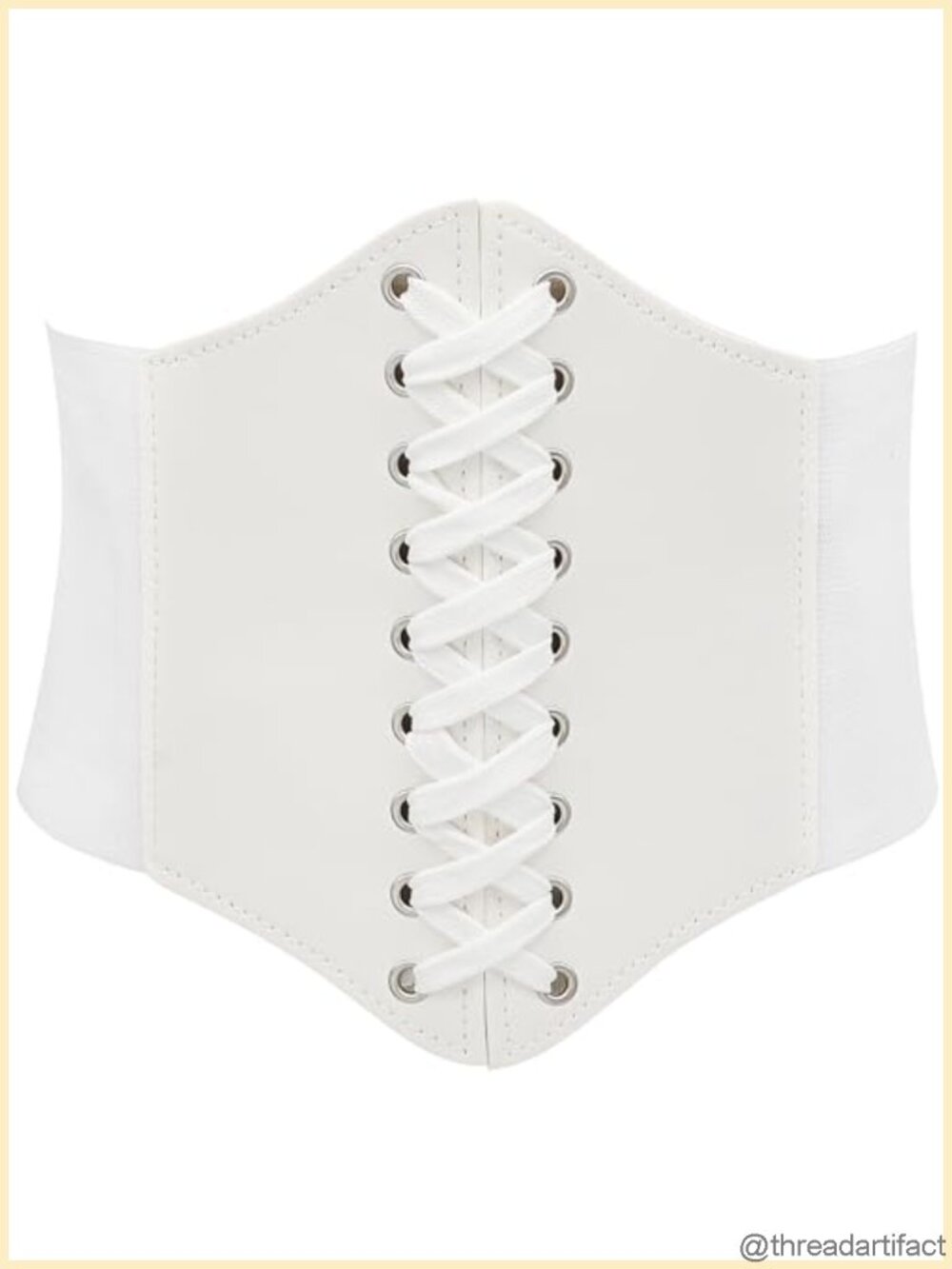 LIMHOO Leather Corset Belt Elastic Lace-Up Waspie Women's Accessory